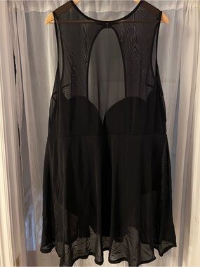 torrid Black Mesh One-Piece Swimdress